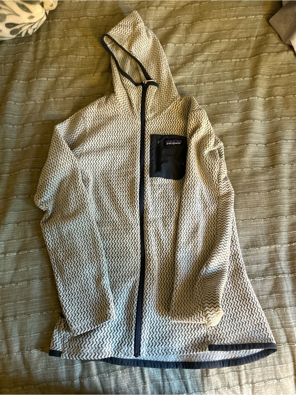Patagonia R1 Air full-zip hoody -WS birch white
